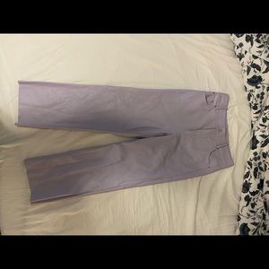 Extra high waist faux leather pants lavender